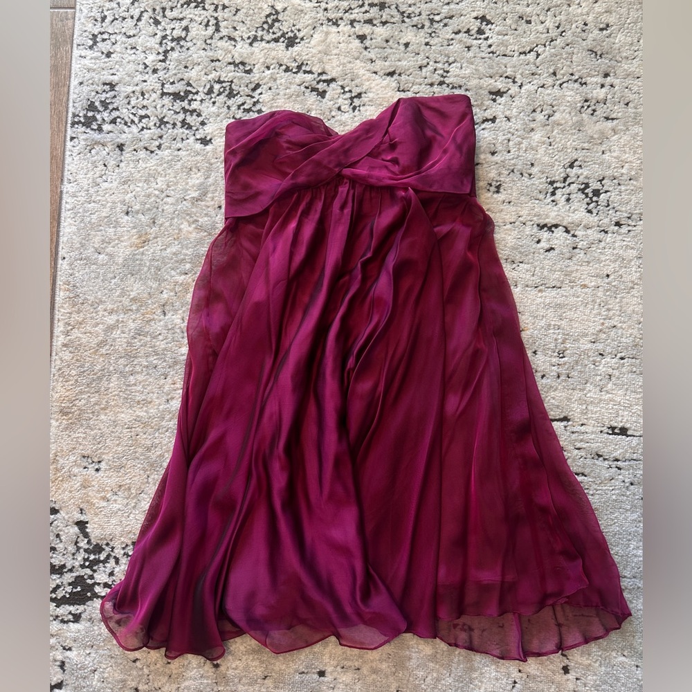 Nicole Miller Deep Purple Strapless Dress